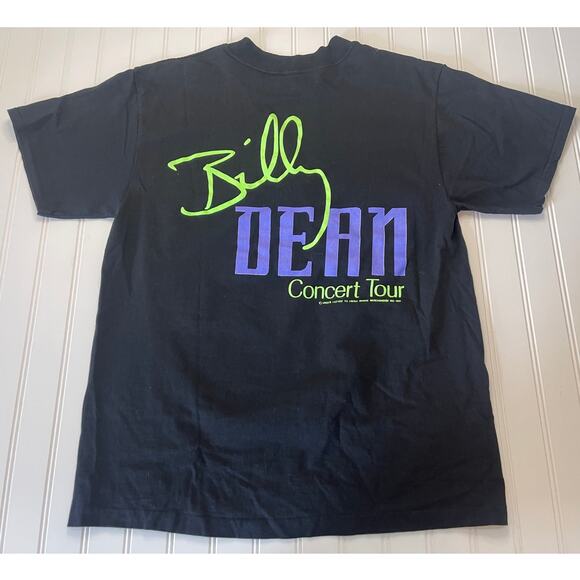Vintage 90s Billy Dean Concert Tee Band Country Music Size Mens Large - Picture 2 of 8